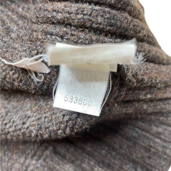 90s vintage Men’s Gap Brown Wool Knit Crewneck sweater Large - Picture 7 of 7